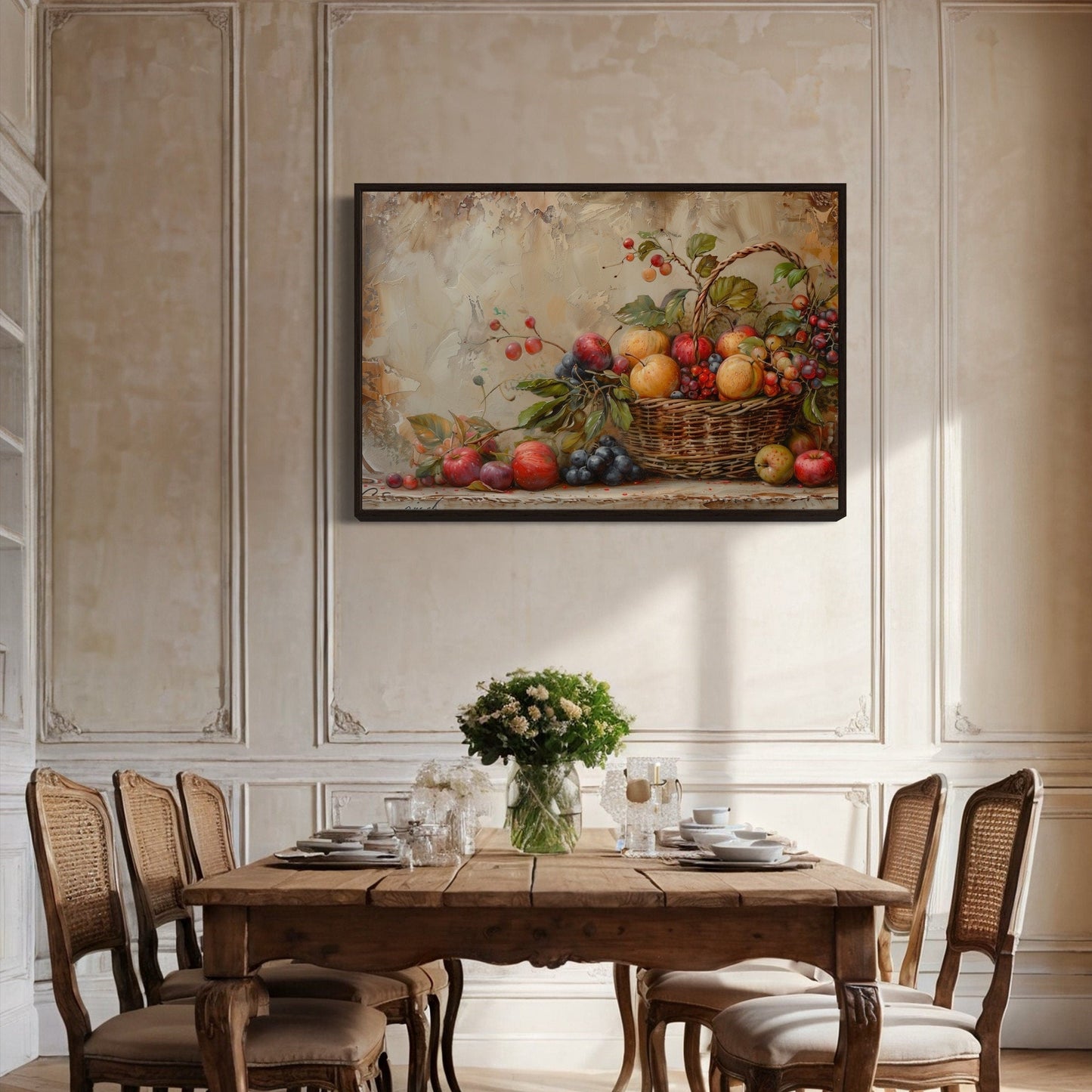Fruit Basket Rustic Farmhouse Kitchen Or Dining Room Wall Art