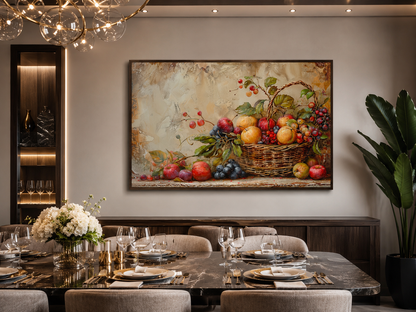 Fruit Basket Rustic Farmhouse Kitchen Or Dining Room Wall Art
