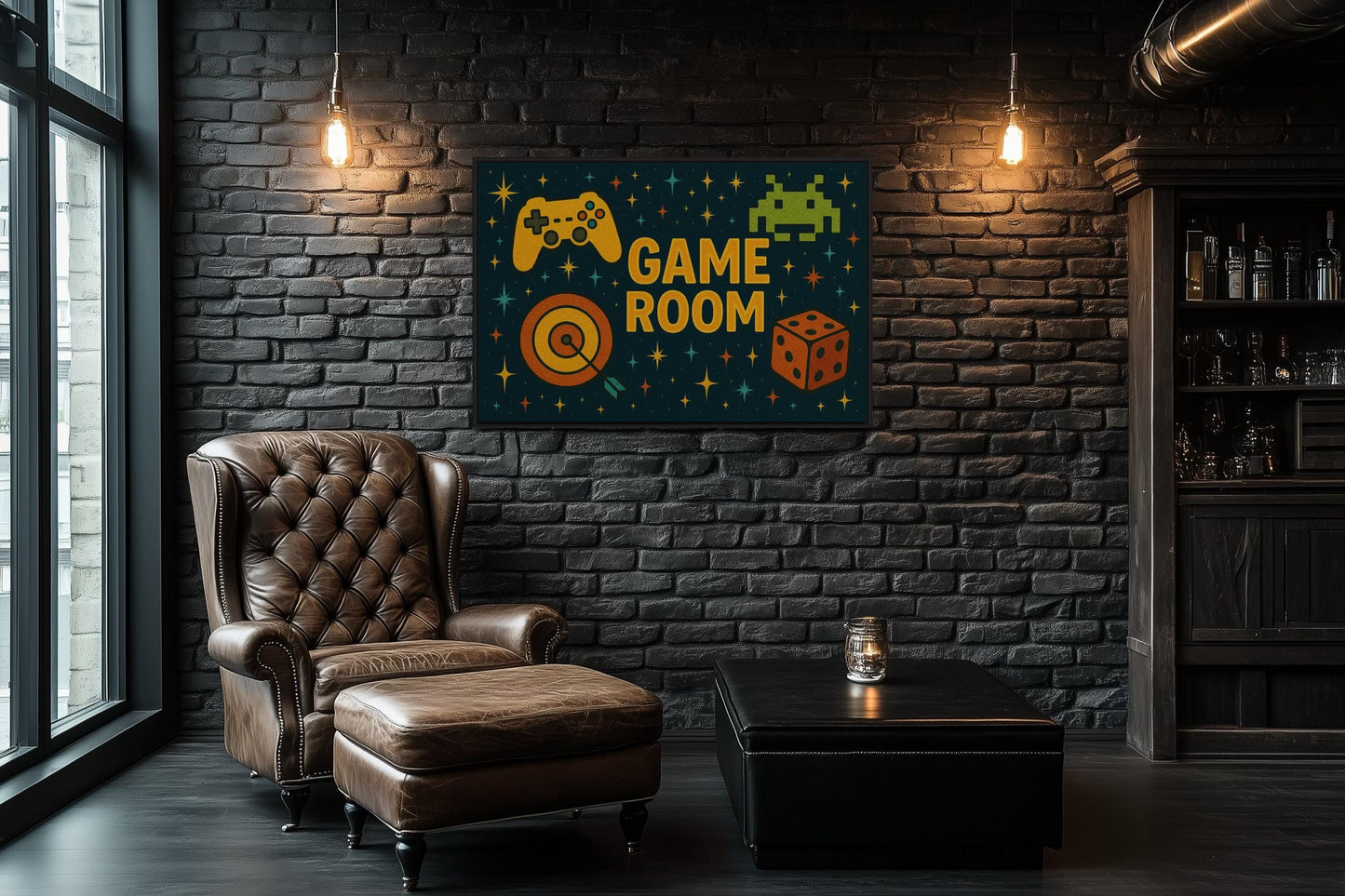 Game Room Sign Canvas Wall Art