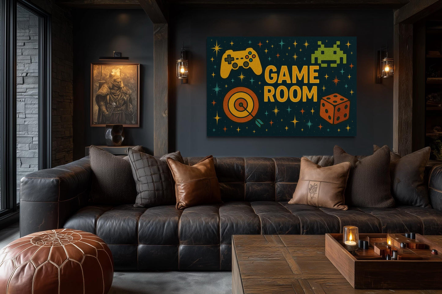 Game Room Sign Canvas Wall Art