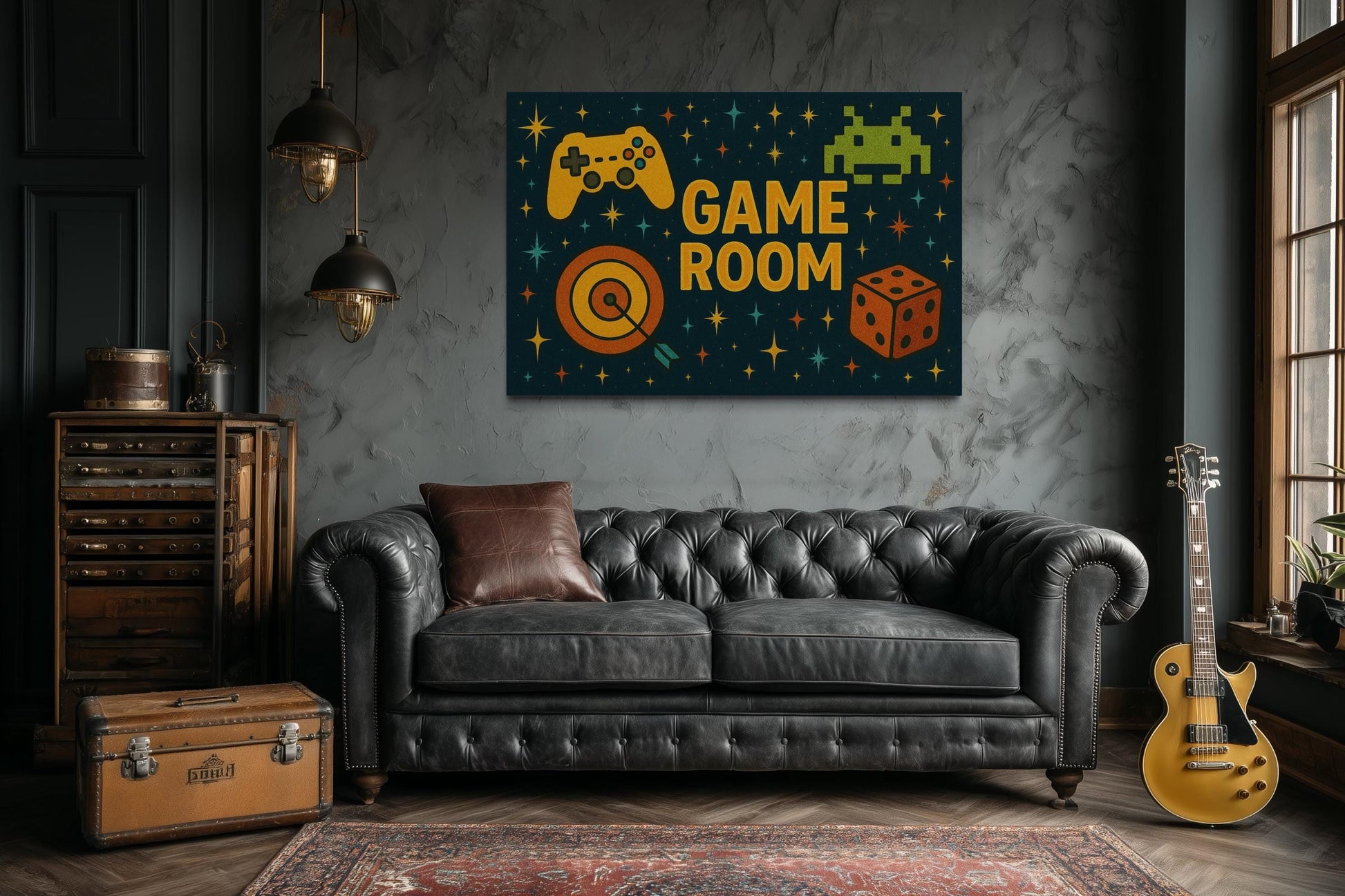 Game Room Sign Canvas Wall Art