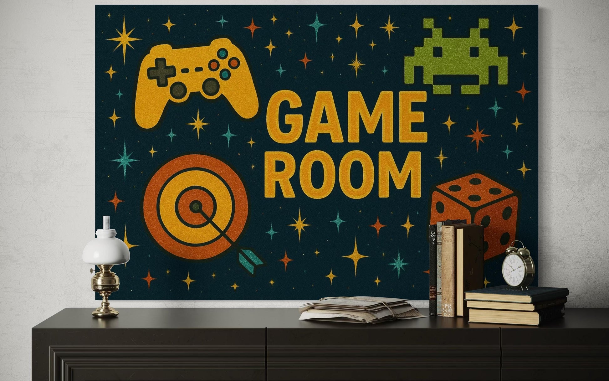 Game Room Sign Canvas Wall Art