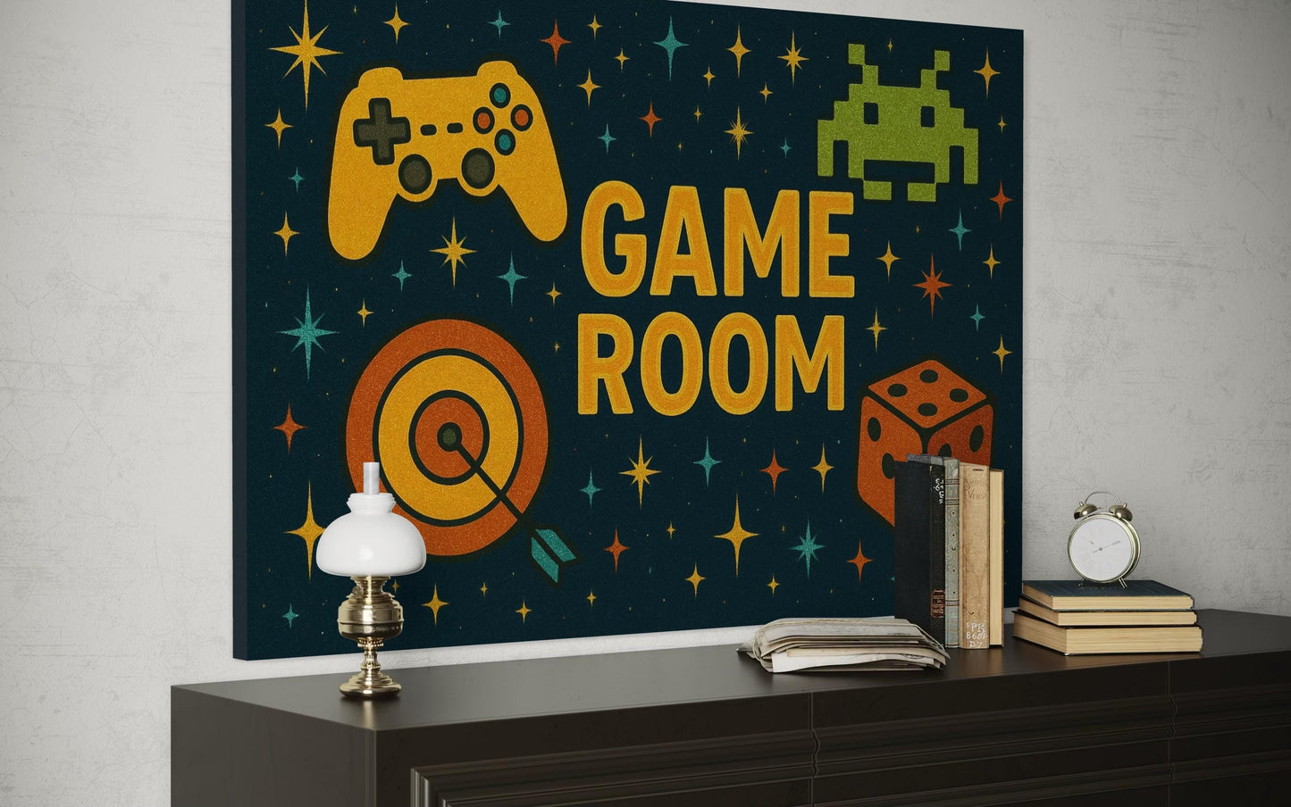 Game Room Sign Canvas Wall Art