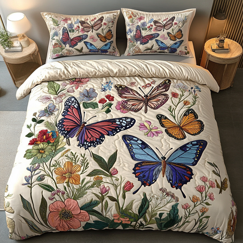Garden Grace 3-Piece Quilted Bedding Set - Single (59" x 70")