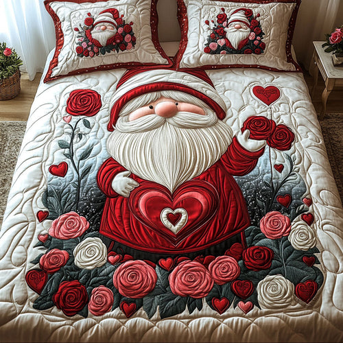 Garden of Love 3-Piece Quilted Bedding Set - Single (59" x 70")