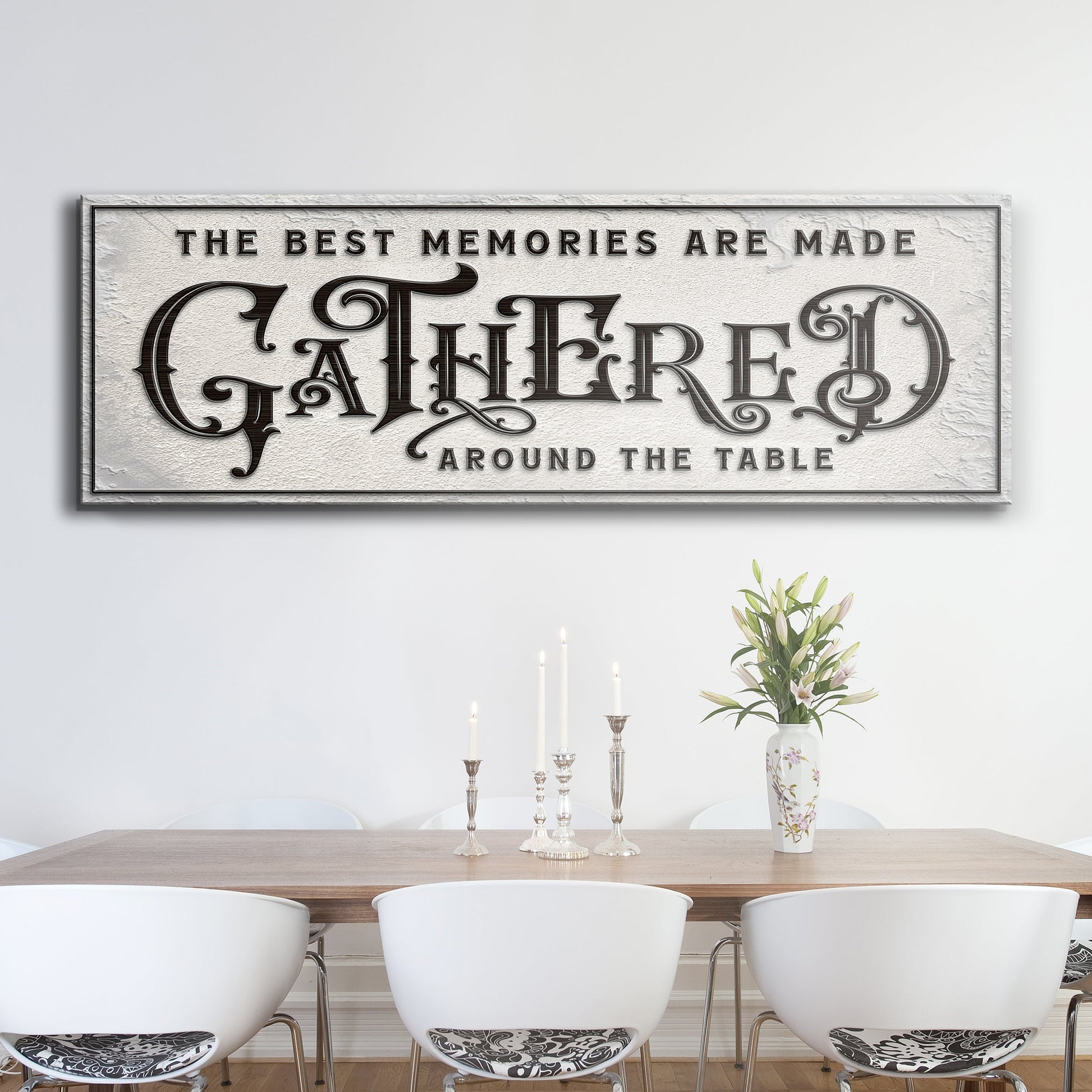 Gathered Around Table Sign II