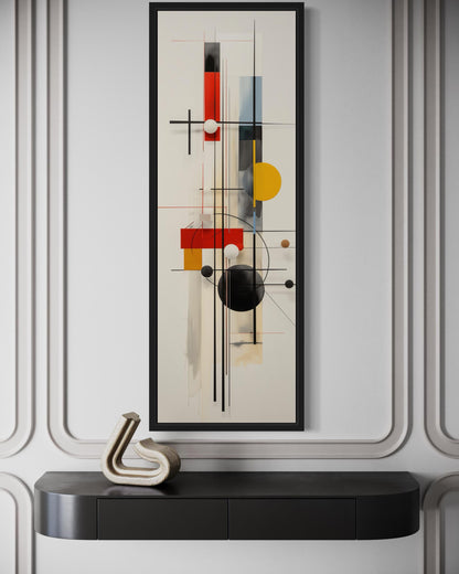 Geometric Vertical Mid Century Abstract Narrow Wall Art