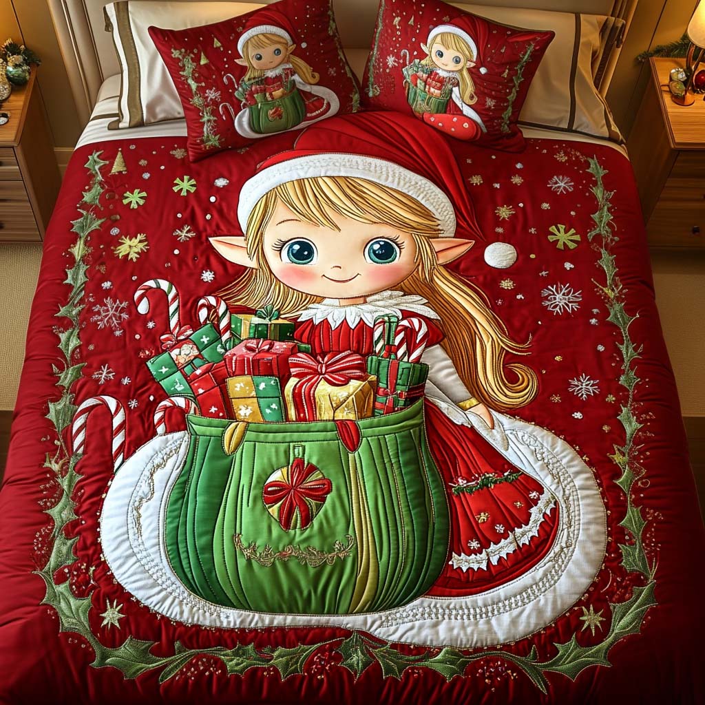 Gift Of Joy 3-Piece Quilted Bedding Set - Single (59" x 70")