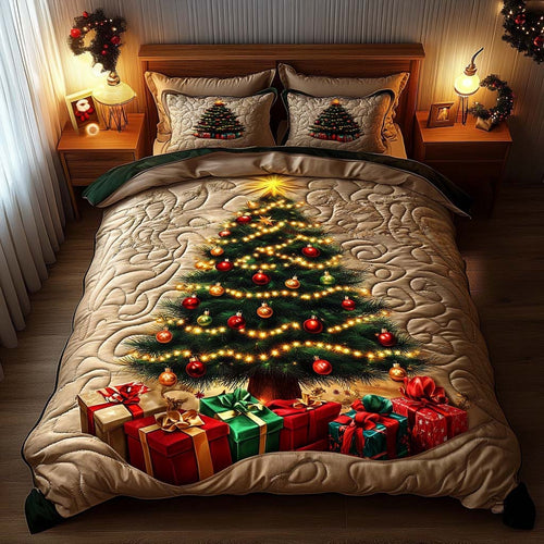 Gifted Evergreen 3-Piece Quilted Bedding Set - Single (59" x 70")