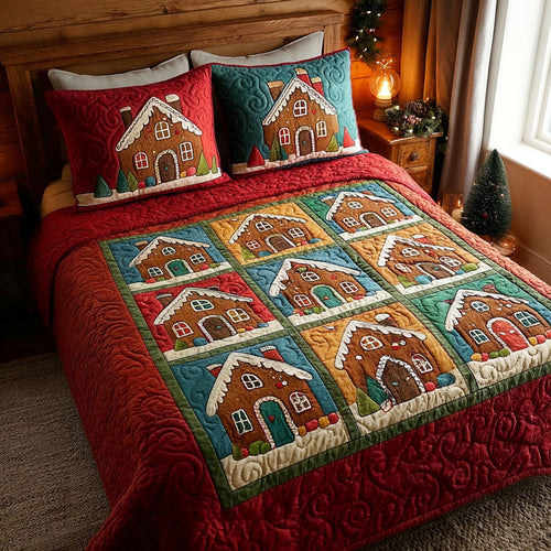 Ginger Village 3-Piece Quilted Bedding Set - Single (59" x 70")