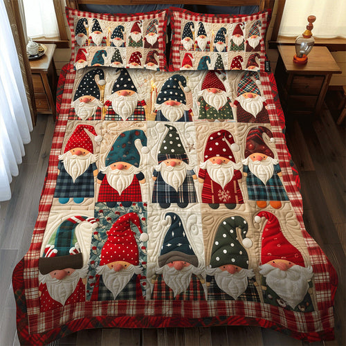 Gnome Huddle 3-Piece Quilted Bedding Set - Single (59" x 70")