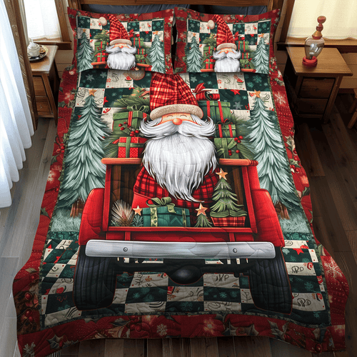 Gnome Magic 3-Piece Quilted Bedding Set - Single (59" x 70")