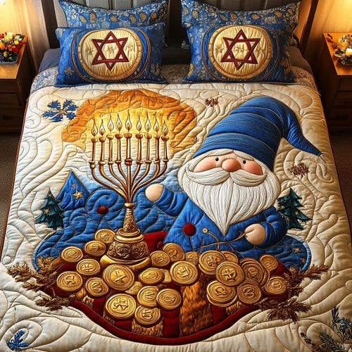 Gnomes Of The Light 3-Piece Quilted Bedding Set - Single (59" x 70")