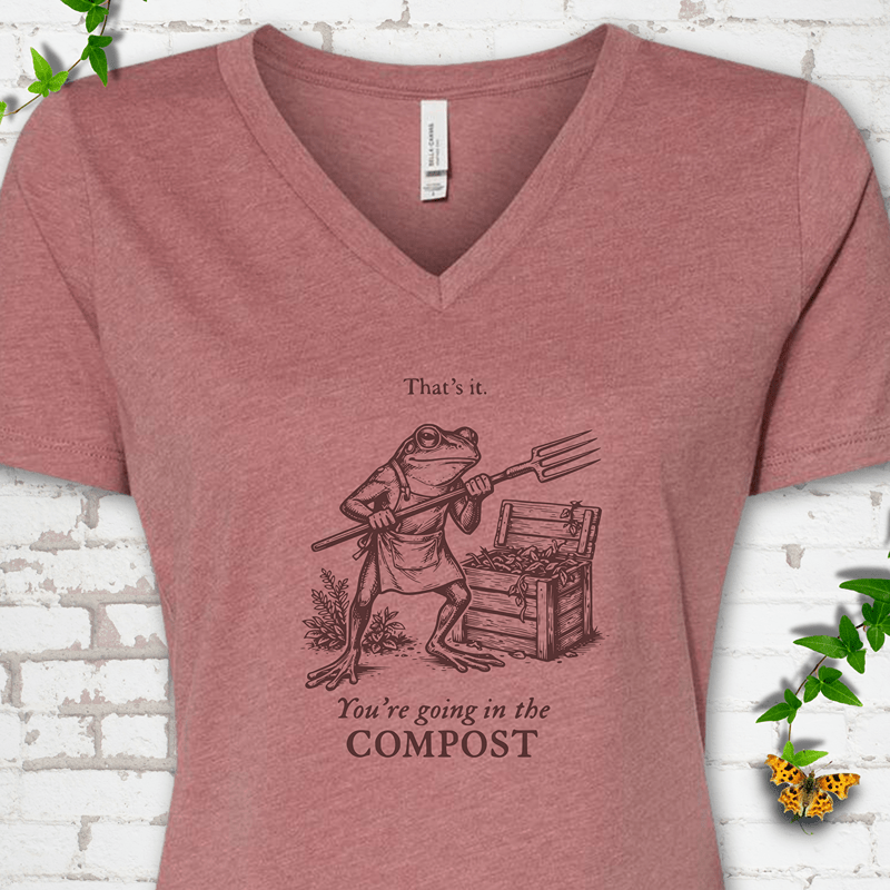 Going in the Compost V-Neck Tee