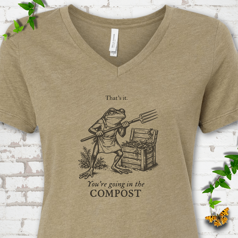 Going in the Compost V-Neck Tee