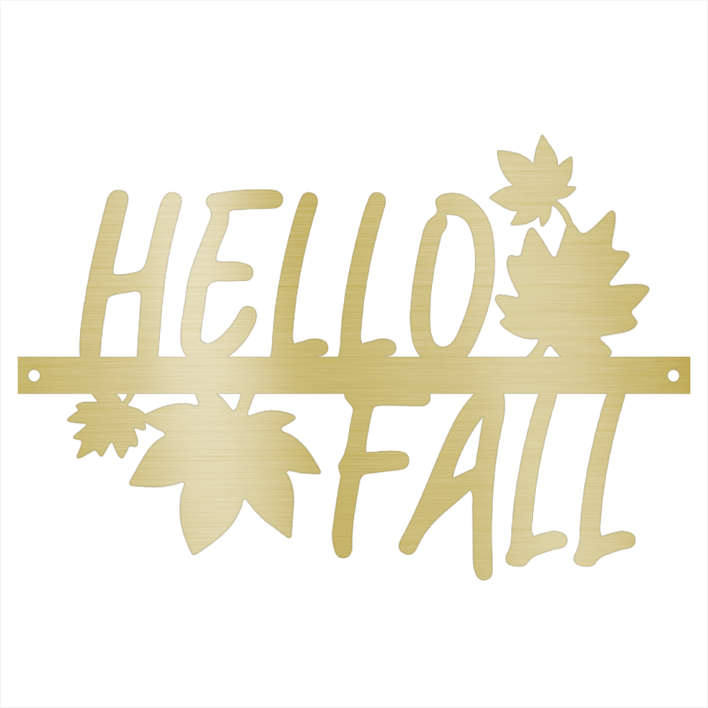 Hello Fall Steel Wall Decor