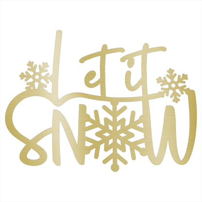 Let It Snow Steel Wall Decor