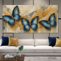Golden Blue Butterflies