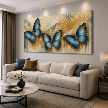 Golden Blue Butterflies