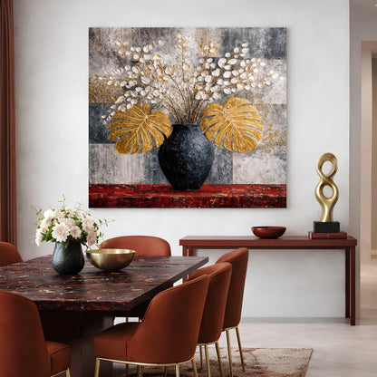 Golden Botanical Arrangement