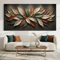 Earthtone Petals - Elegant Golden Dusk