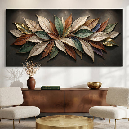 Earthtone Petals - Elegant Golden Dusk