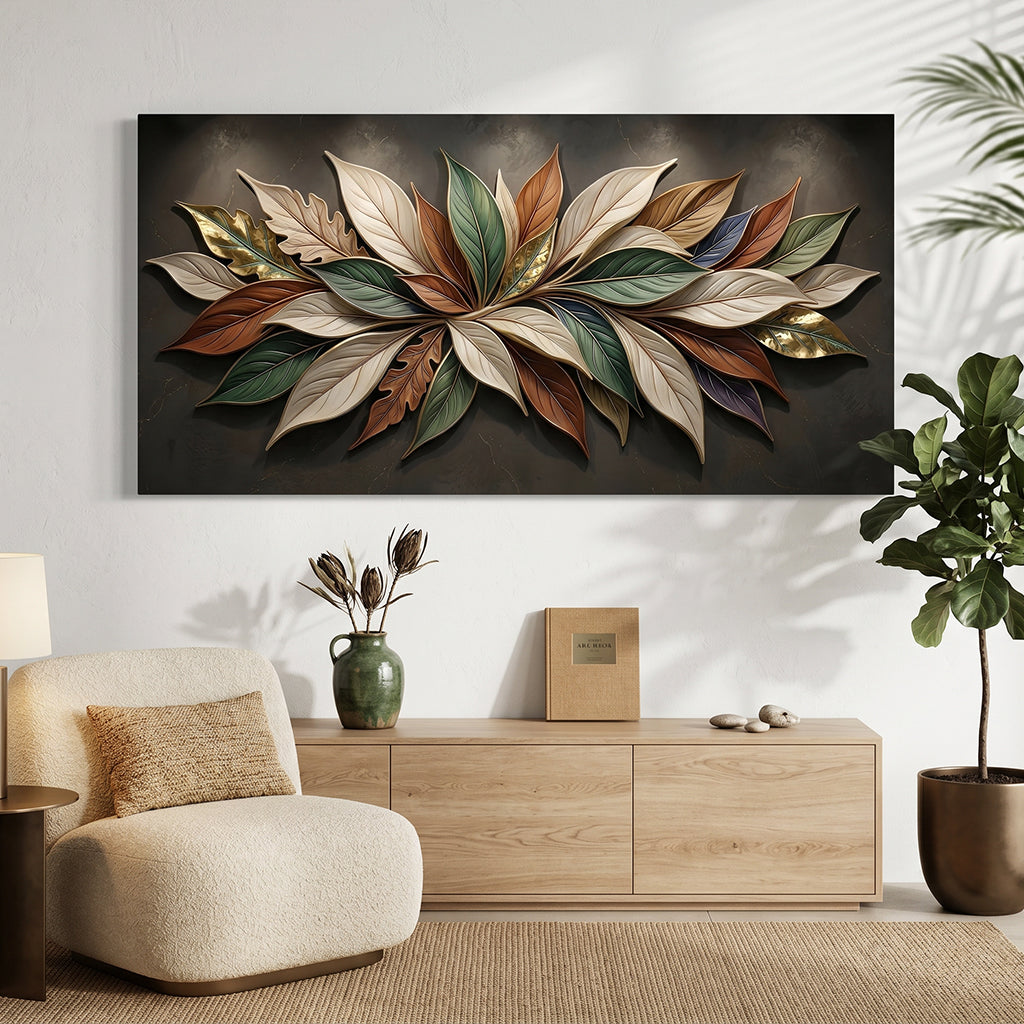 Earthtone Petals - Elegant Golden Dusk