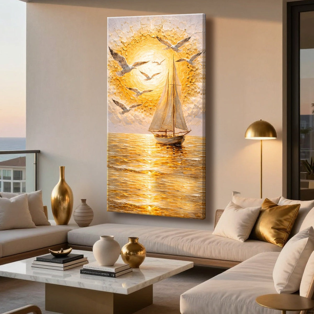Golden Horizon Sailboat