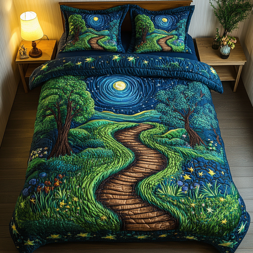 Golden Horizon 3-Piece Quilted Bedding Set - Single (59" x 70")