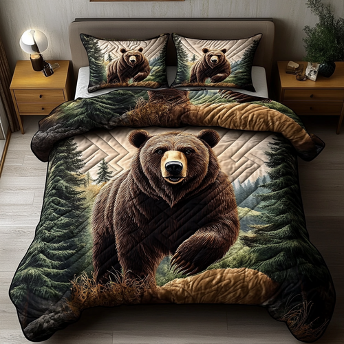 Golden Paws 3-Piece Quilted Bedding Set - Single (59" x 70")