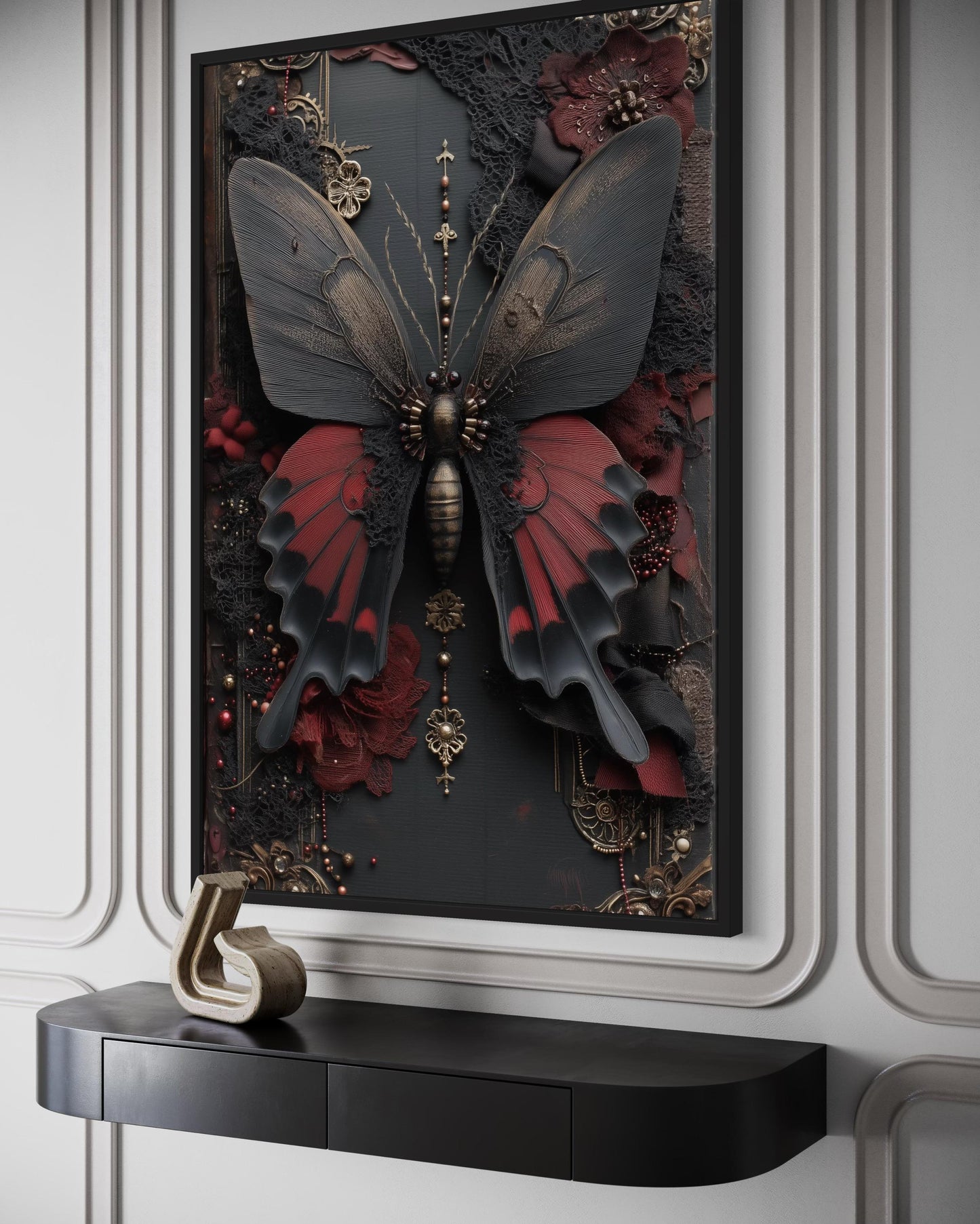 Gothic Butterfly Canvas Wall Art