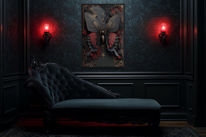 Gothic Butterfly Canvas Wall Art