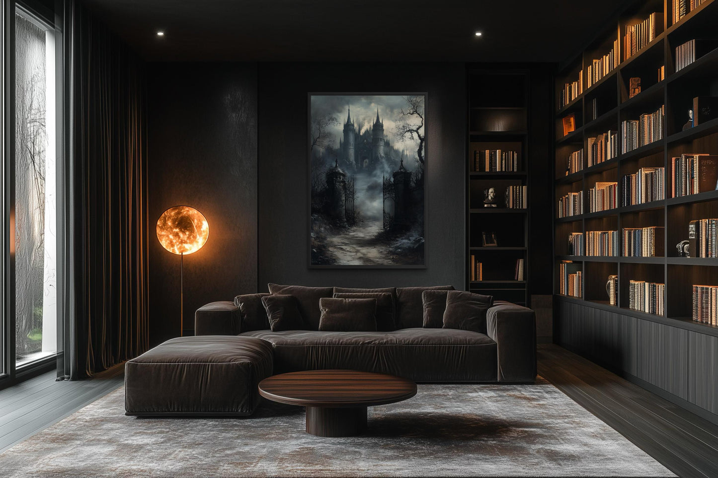 Gothic Castle Gate Vertical Canvas Wall Art