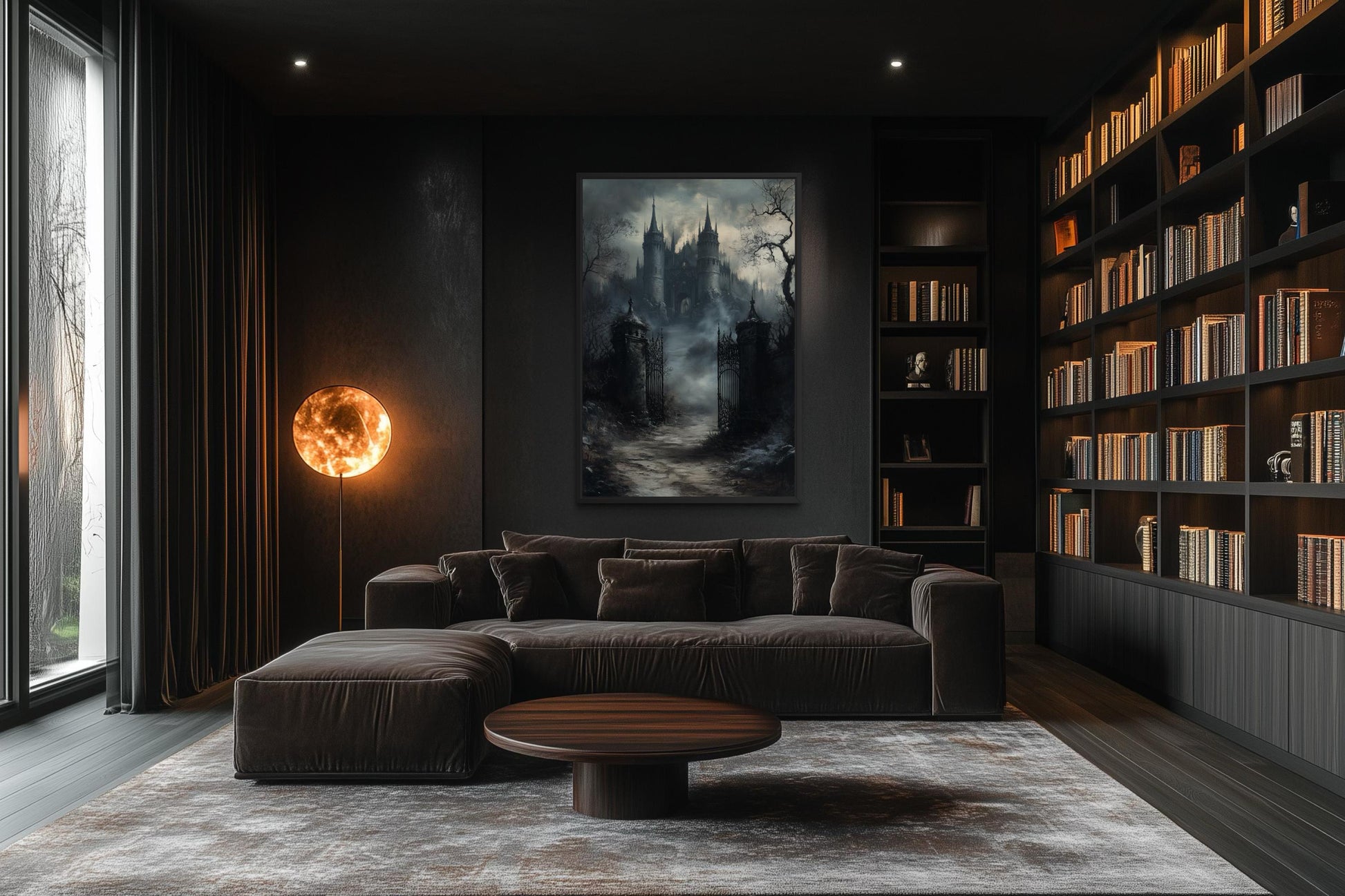 Gothic Castle Gate Vertical Canvas Wall Art