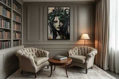 Gothic Modern Graffiti Modern Medusa Wall Art