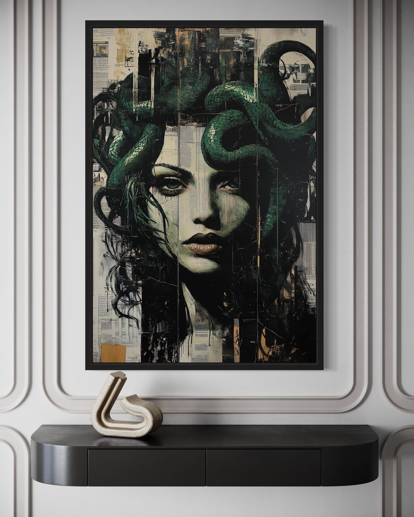 Gothic Modern Graffiti Modern Medusa Wall Art