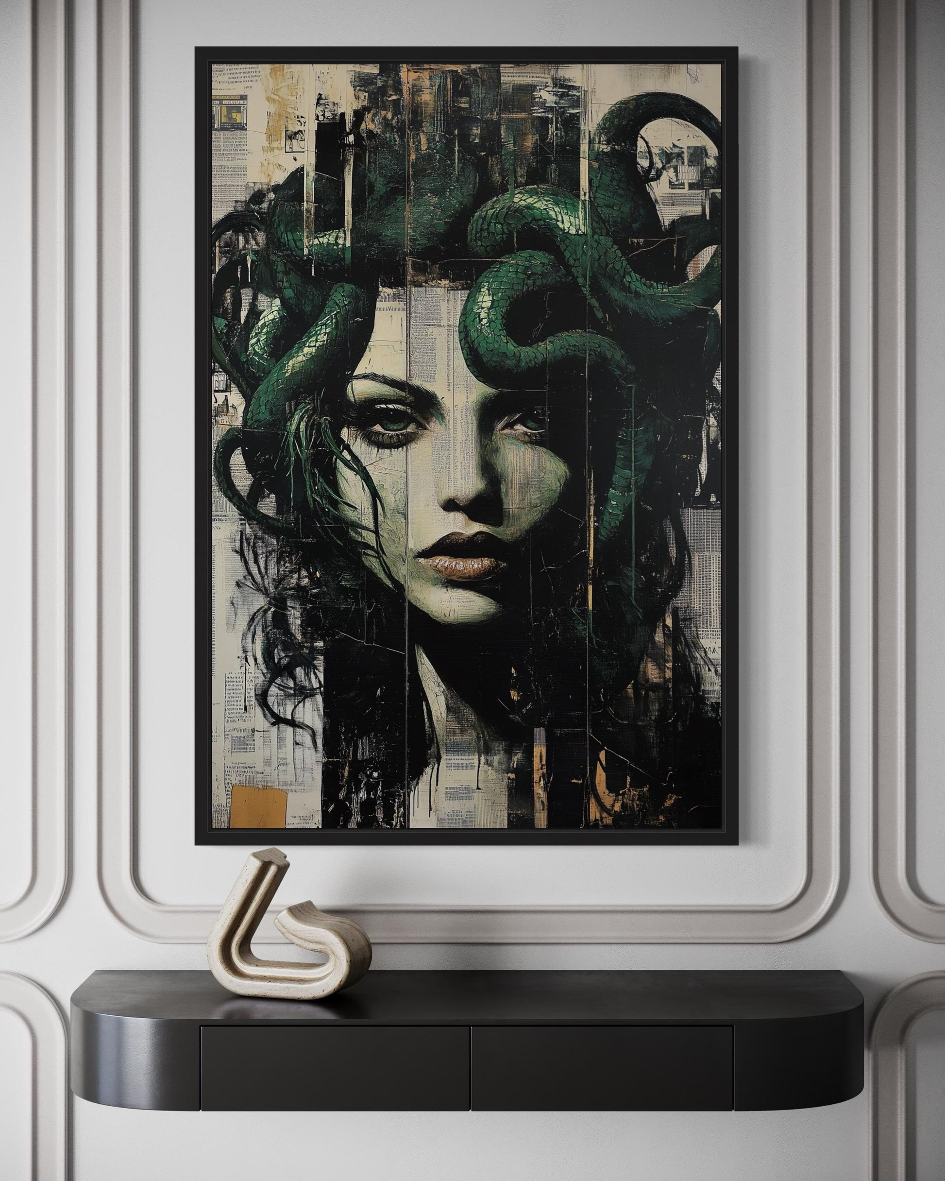 Gothic Modern Graffiti Modern Medusa Wall Art