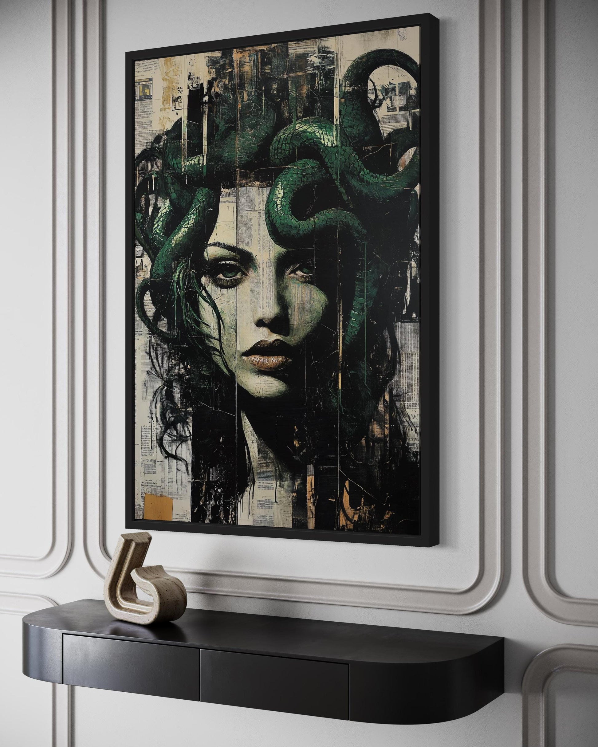 Gothic Modern Graffiti Modern Medusa Wall Art