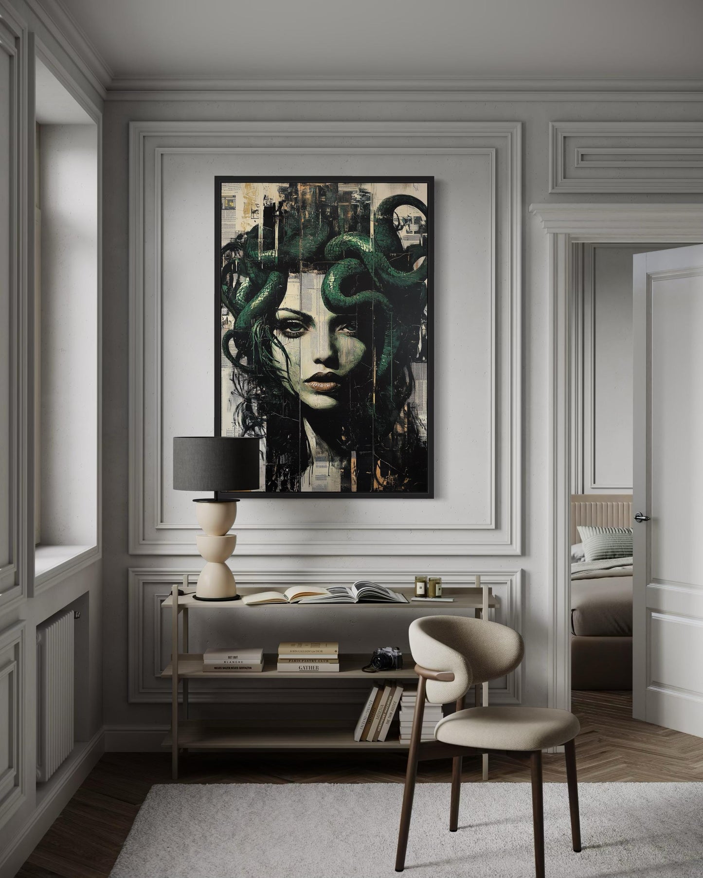 Gothic Modern Graffiti Modern Medusa Wall Art