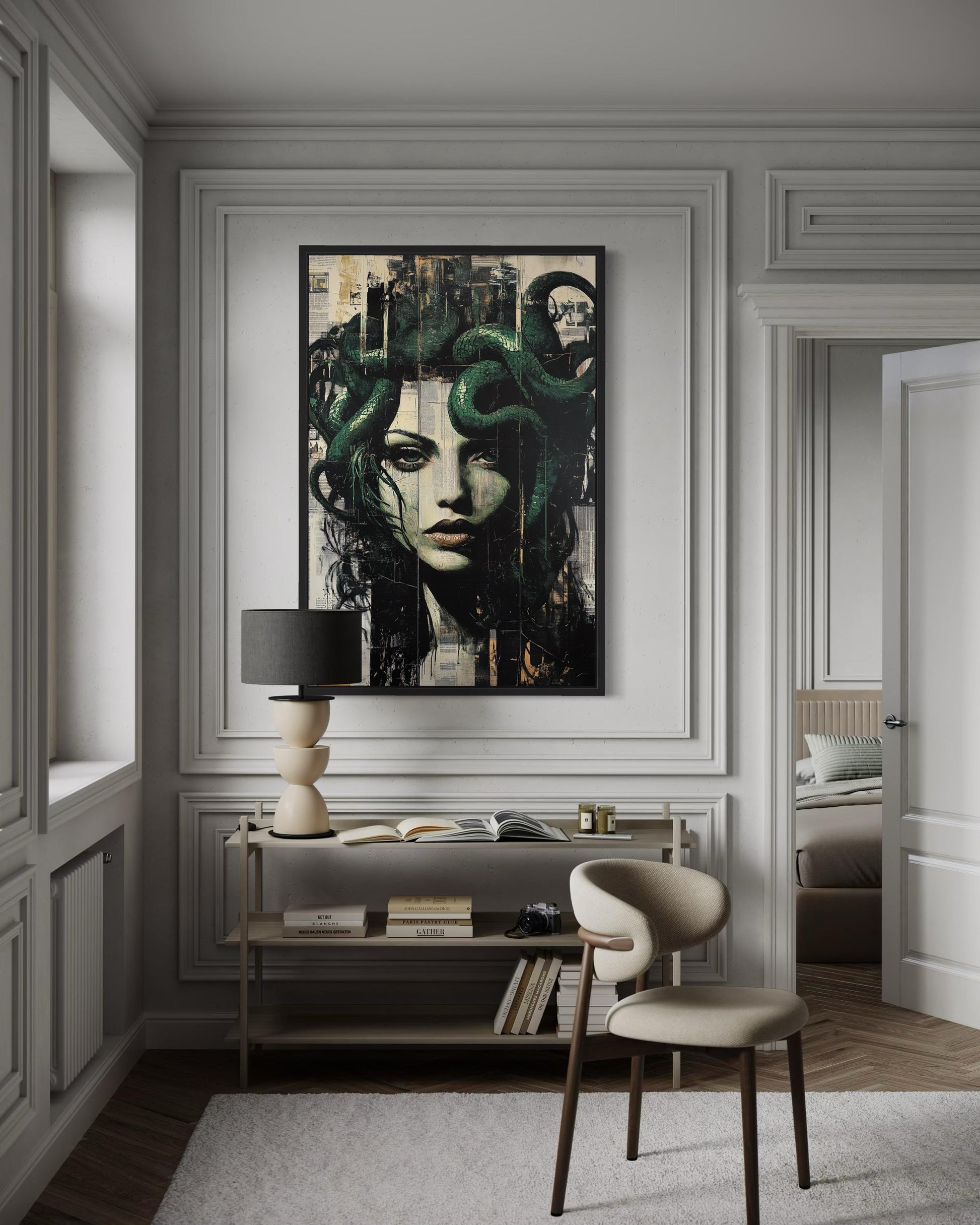 Gothic Modern Graffiti Modern Medusa Wall Art