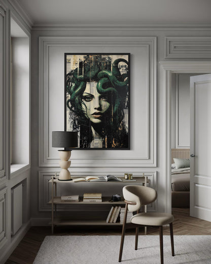 Gothic Modern Graffiti Modern Medusa Wall Art