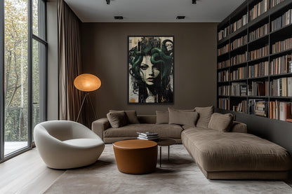 Gothic Modern Graffiti Modern Medusa Wall Art