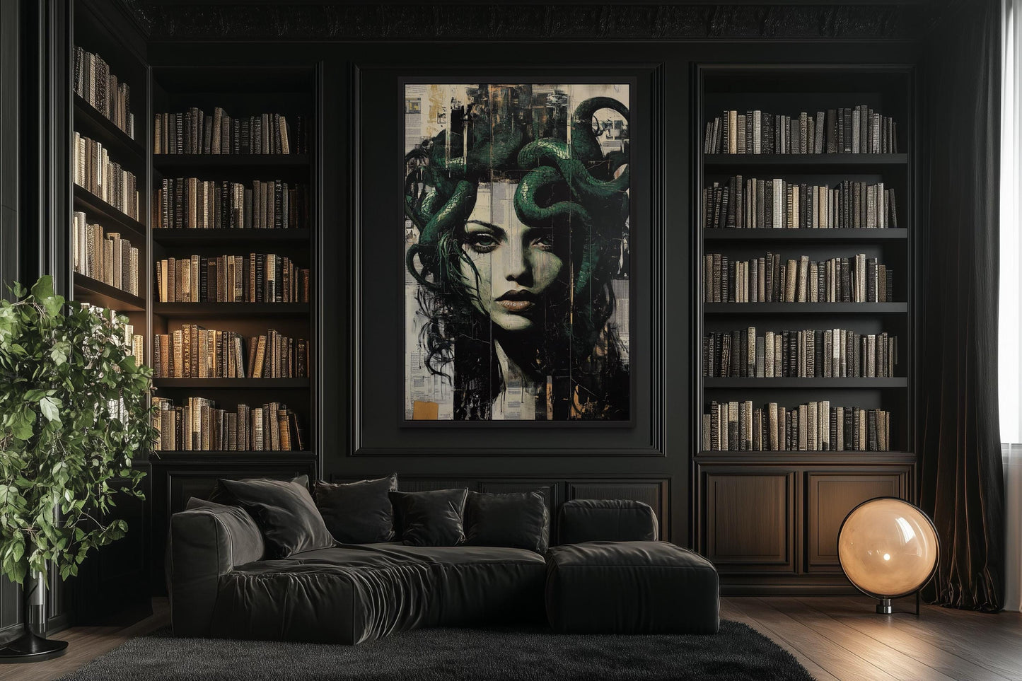 Gothic Modern Graffiti Modern Medusa Wall Art