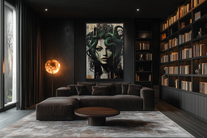 Gothic Modern Graffiti Modern Medusa Wall Art