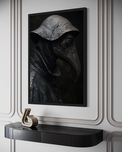 Gothic Plague Doctor Canvas Wall Art
