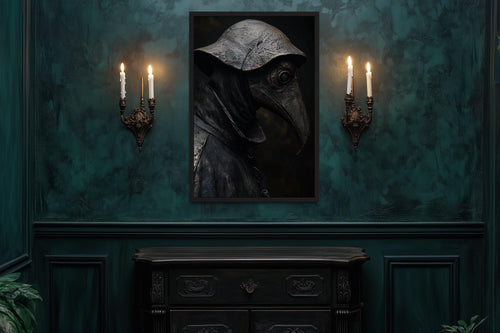Gothic Plague Doctor Canvas Wall Art