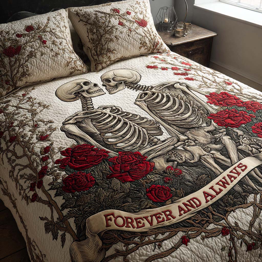 Gothic Romance 3-Piece Quilted Bedding Set - Single (59" x 70")