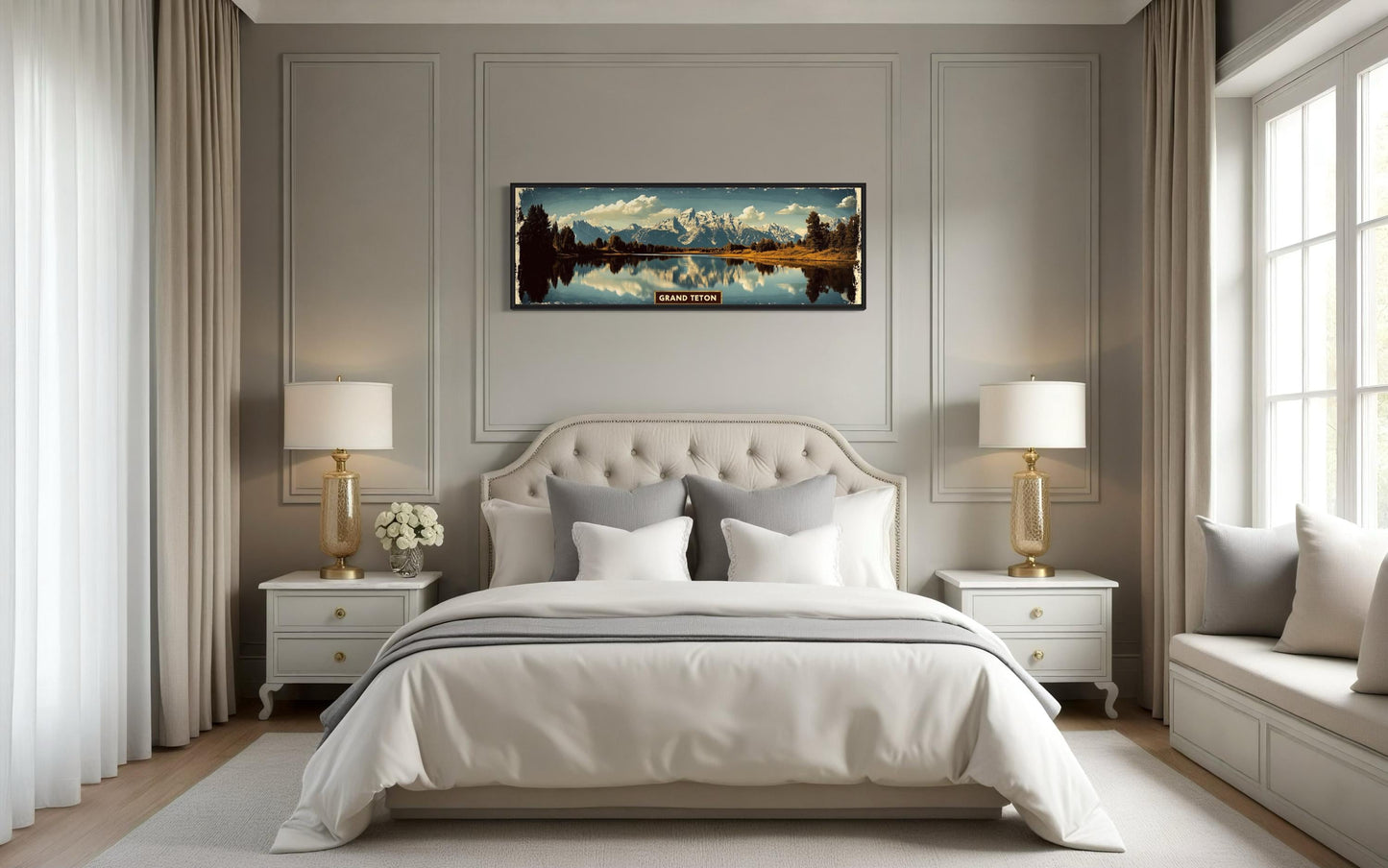 Grand Teton National Park Horizontal Travel Poster Wall Art