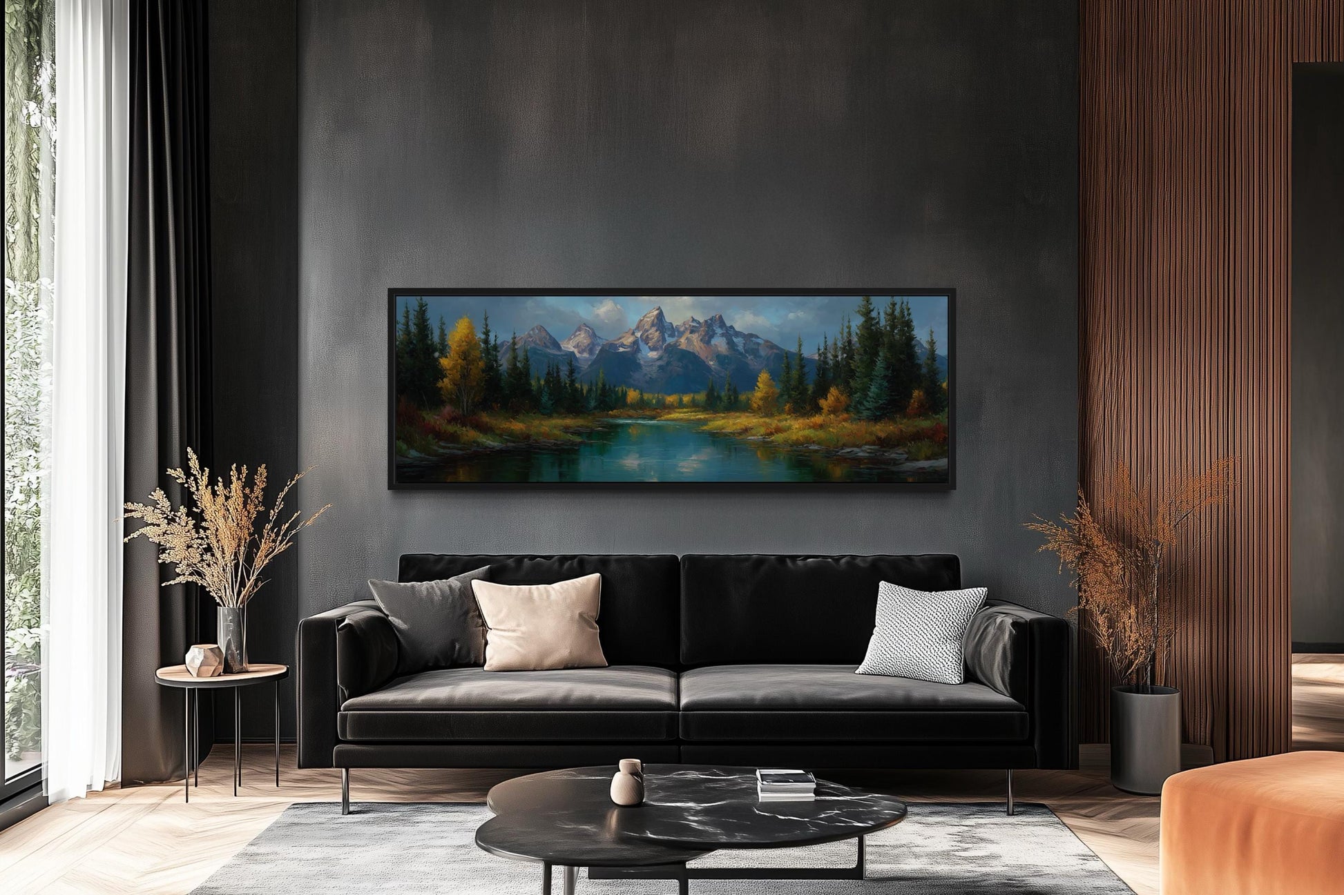 Grand Teton National Park Long Horizontal Canvas Wall Art