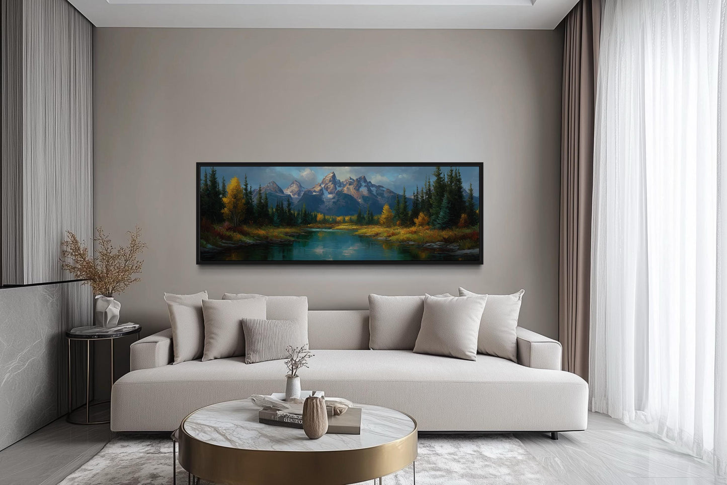 Grand Teton National Park Long Horizontal Canvas Wall Art